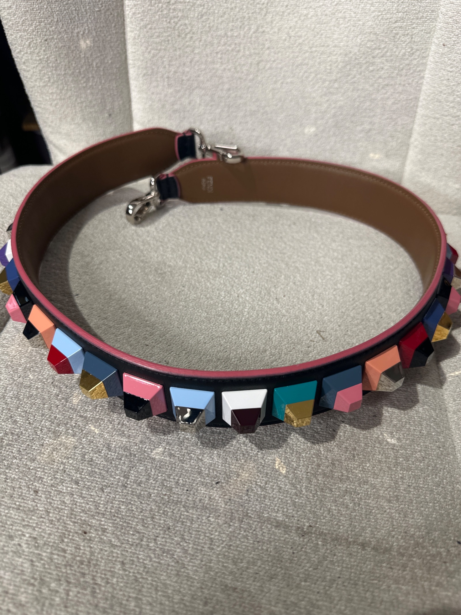 Fendi Strap You Multicolor Studded Shoulder Strap — photo 2