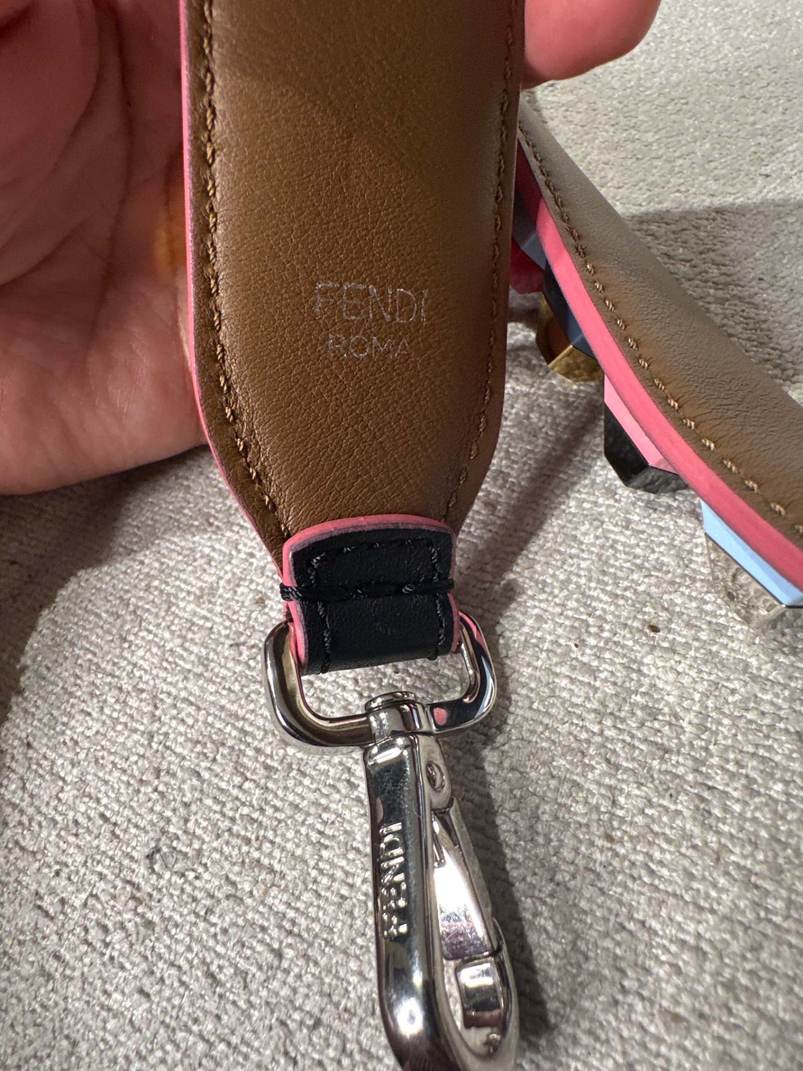 Fendi Strap You Multicolor Studded Shoulder Strap — photo 3