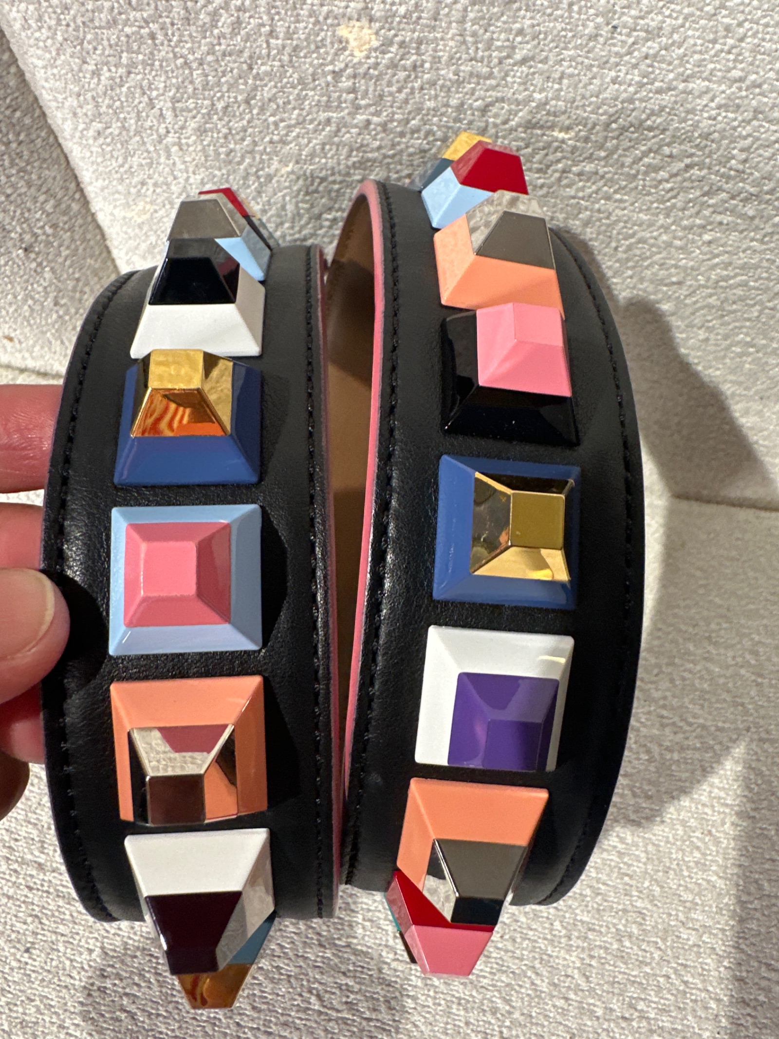 Fendi Strap You Multicolor Studded Shoulder Strap — photo 7