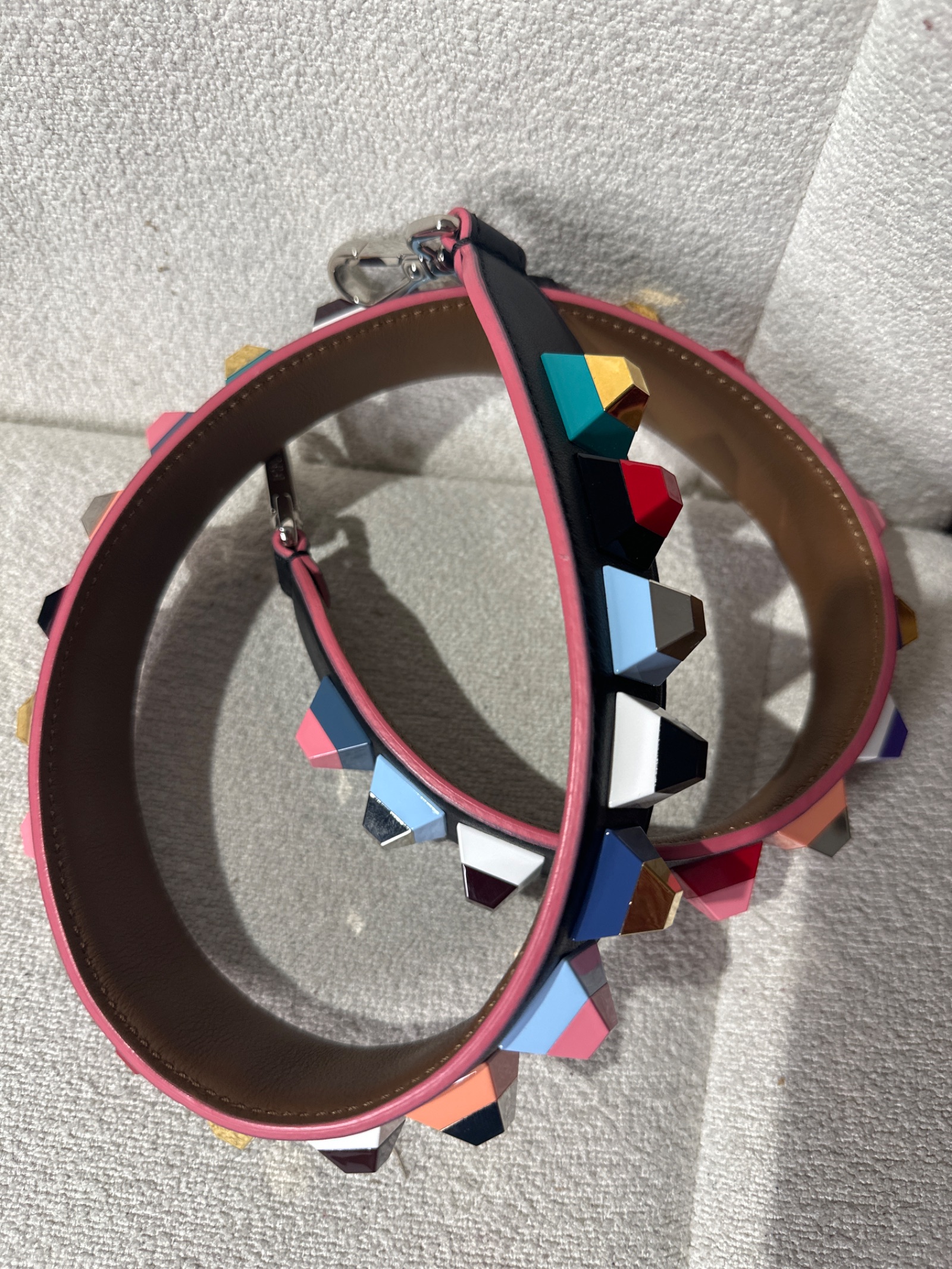 Fendi Strap You Multicolor Studded Shoulder Strap — photo 8