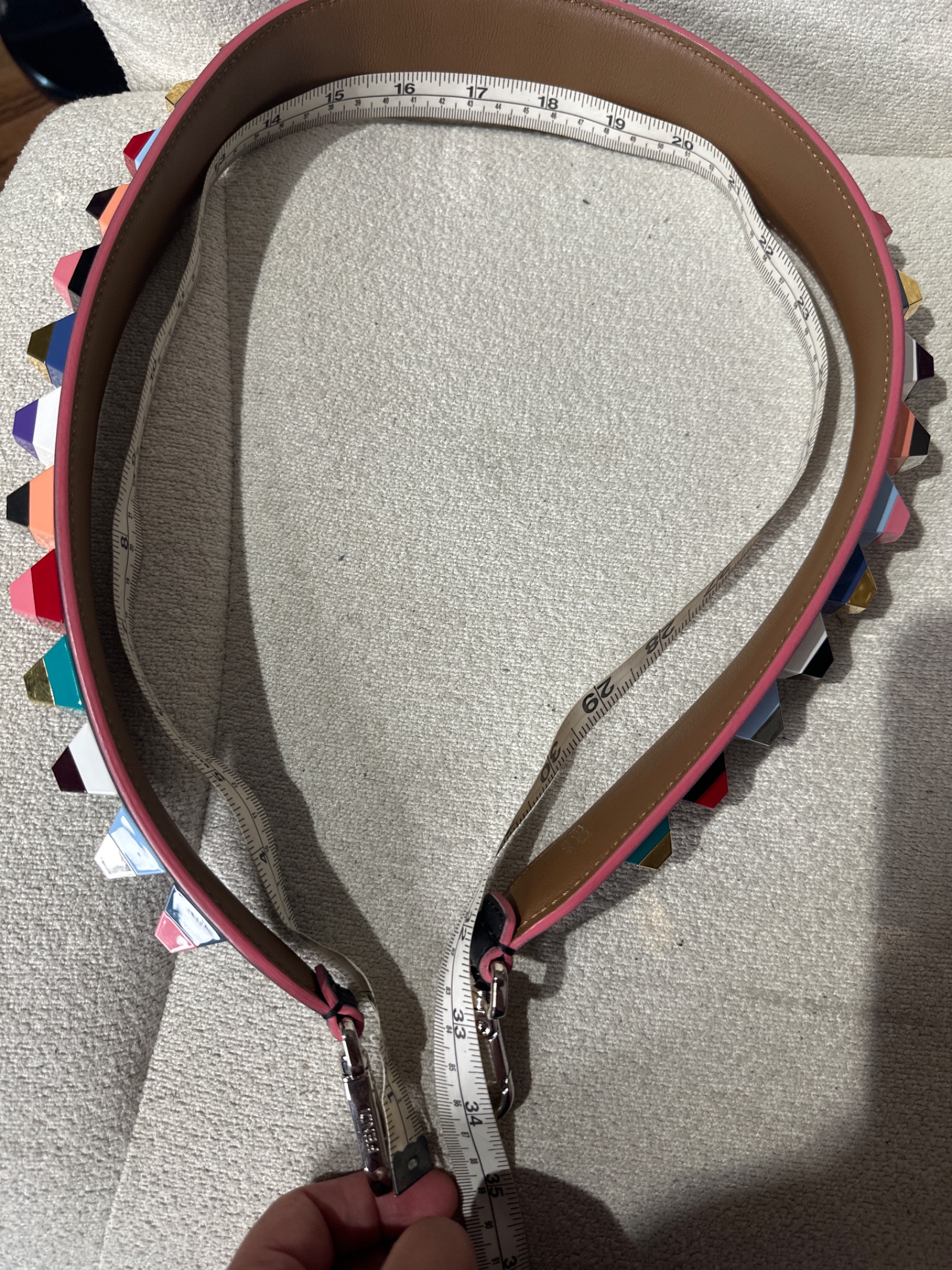 Fendi Strap You Multicolor Studded Shoulder Strap — photo 9