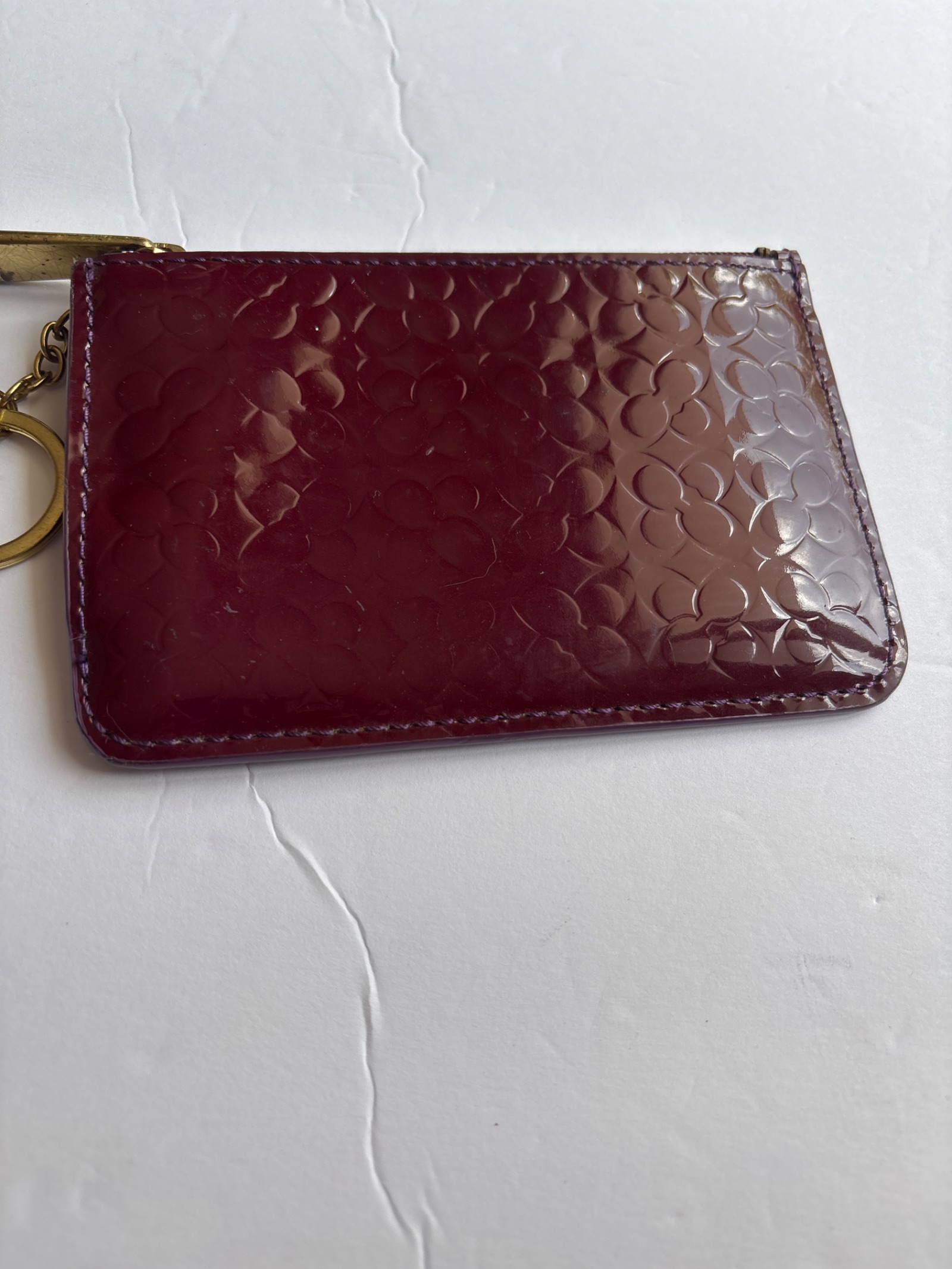 Coach Embossed Patent Leather Key Pouch — photo 2