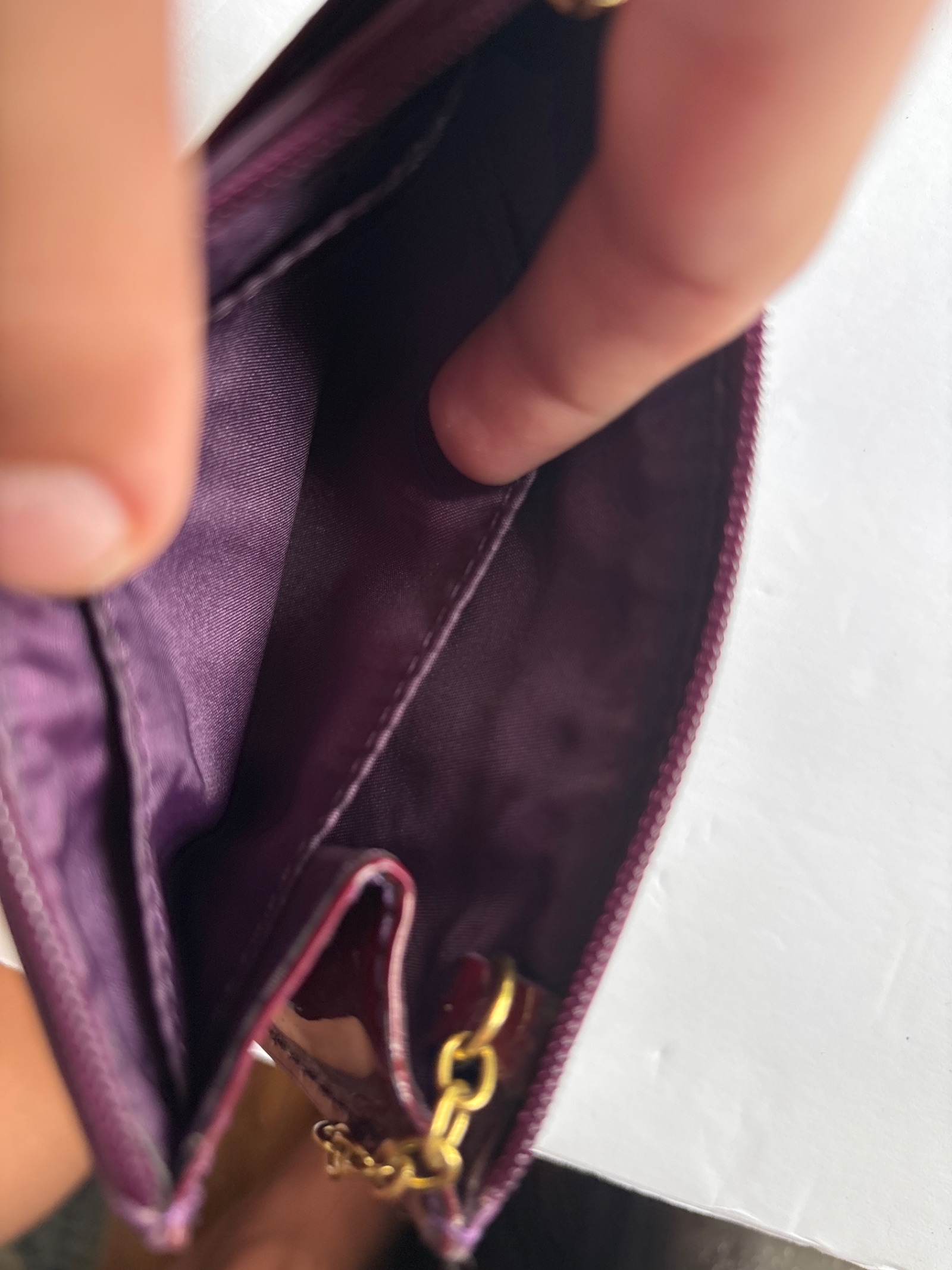 Coach Embossed Patent Leather Key Pouch — photo 4