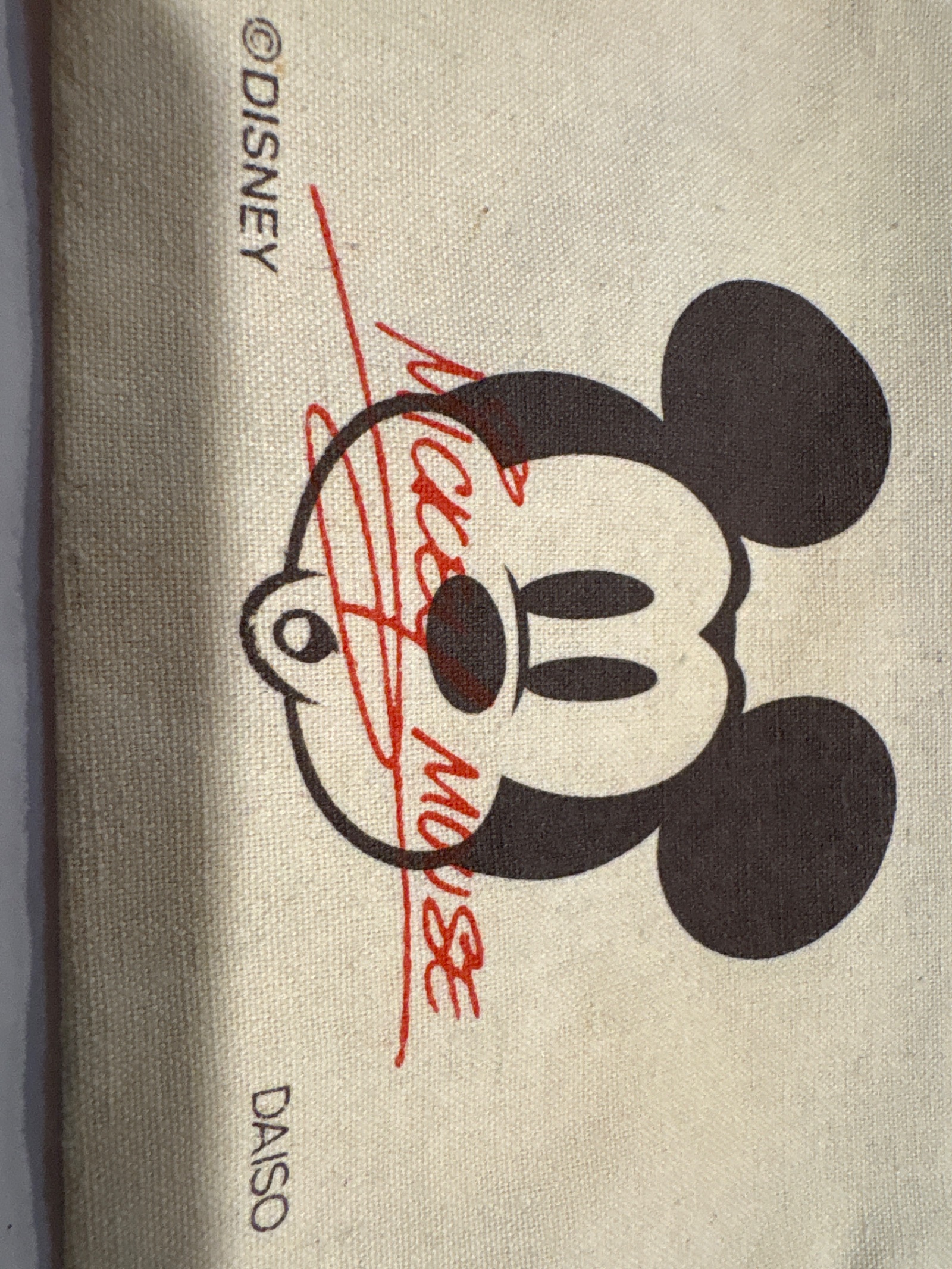 Disney Mickey Mouse Canvas Pouch by Daiso — photo 4