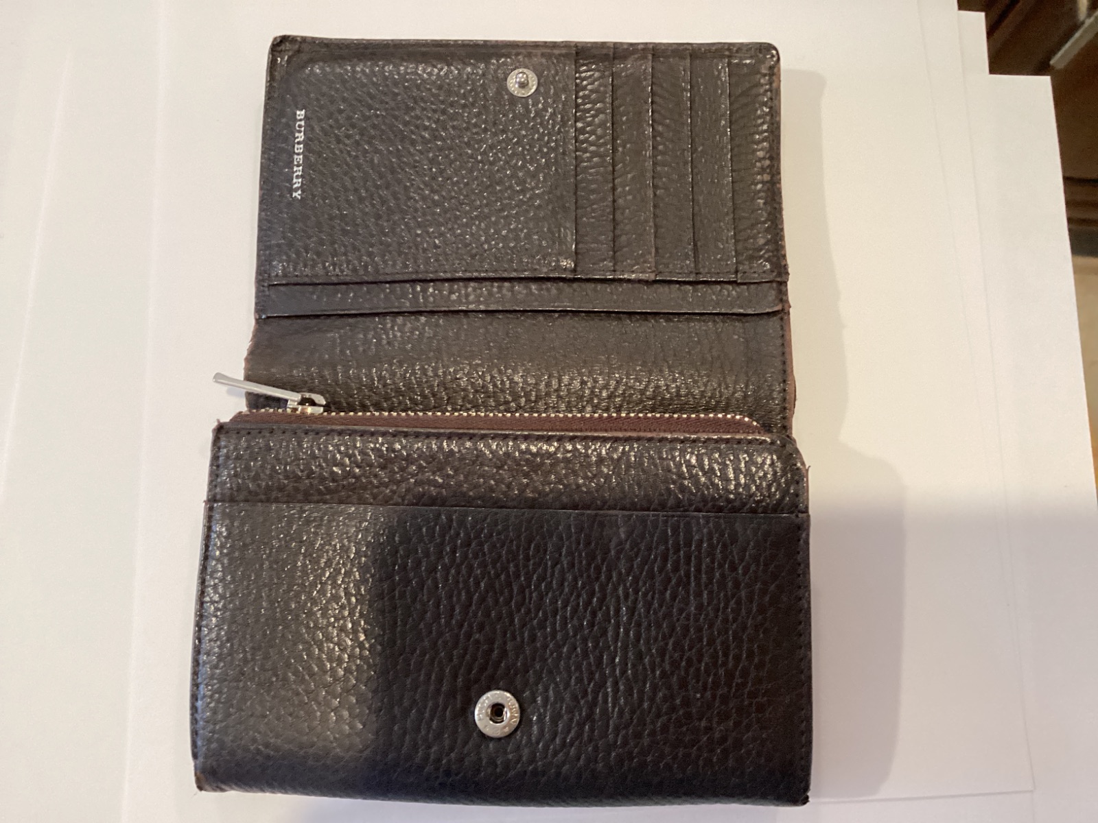 Burberry Continental Wallet in Black Leather — photo 5