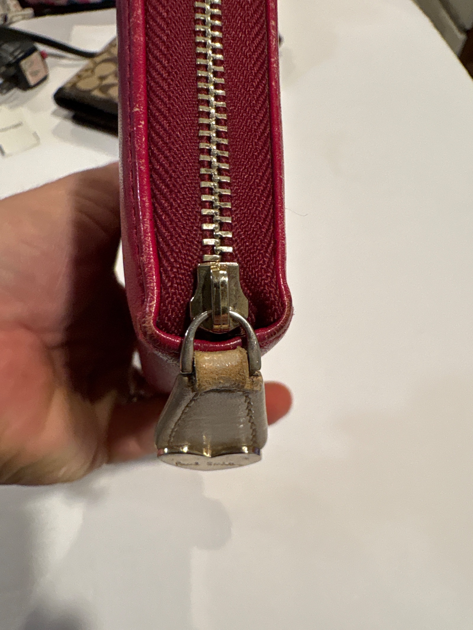 Paul Smith Red Leather L-Zip Around Long Wallet — photo 5