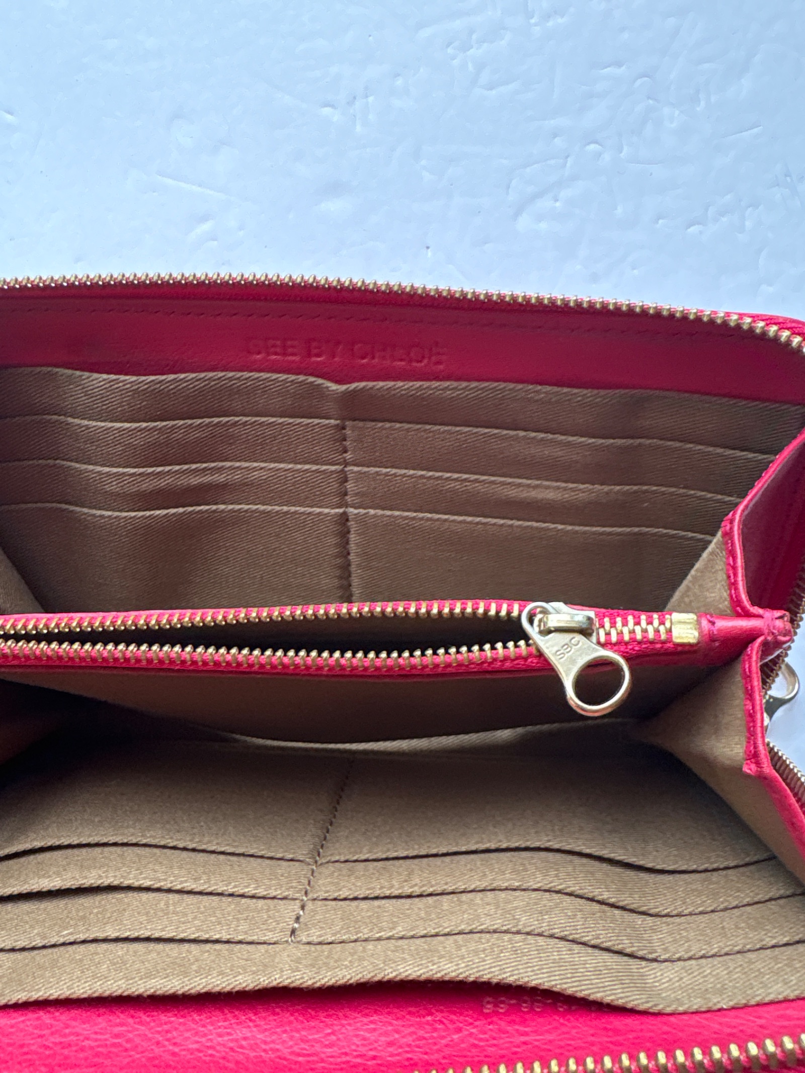 See by Chloé Zip Around Wallet in Pink Leather — photo 5