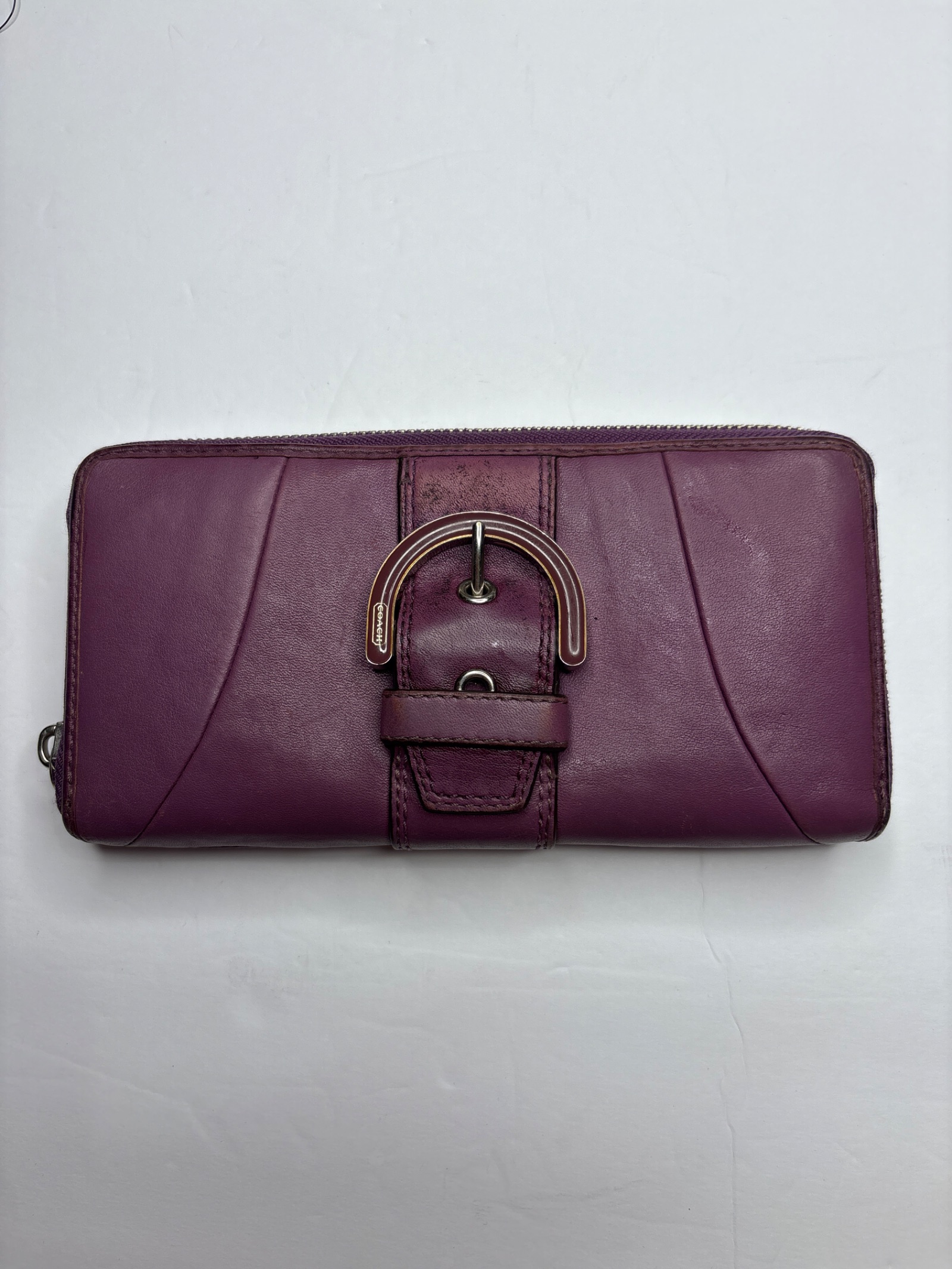 Coach Purple Buckle Zip Around Wallet — photo 2