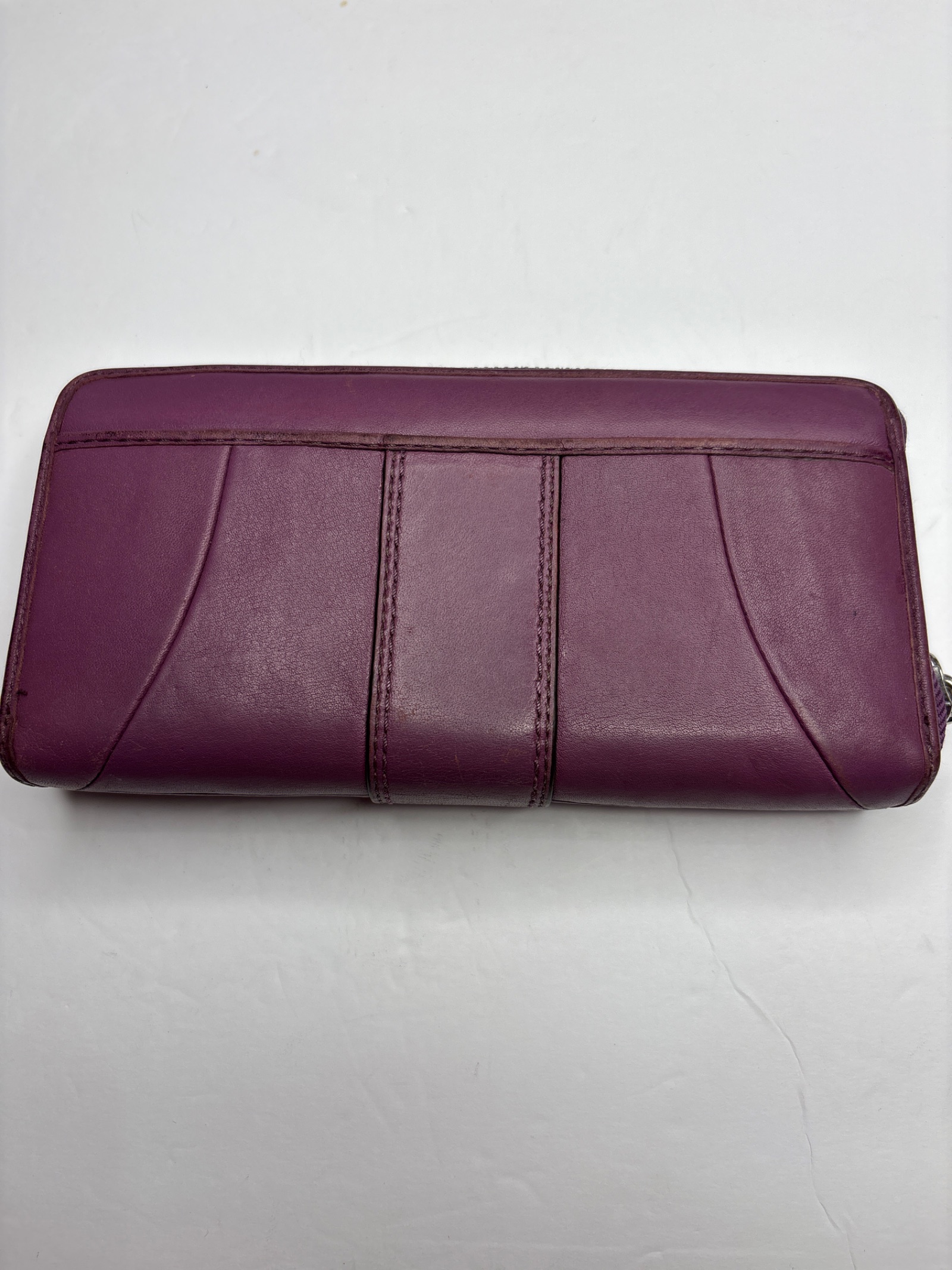 Coach Purple Buckle Zip Around Wallet — photo 3
