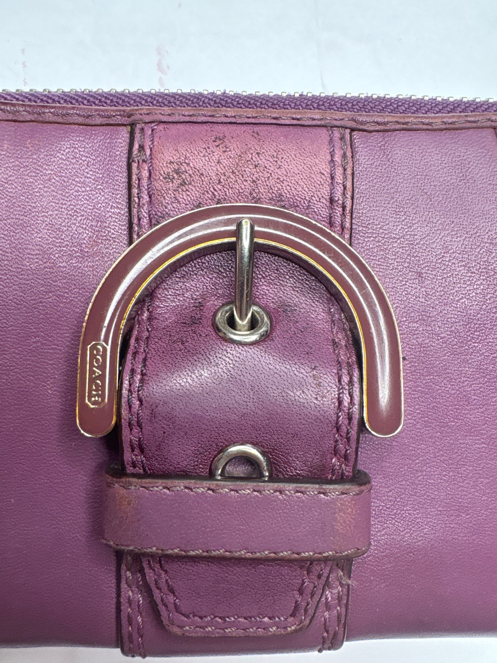 Coach Purple Buckle Zip Around Wallet — photo 4