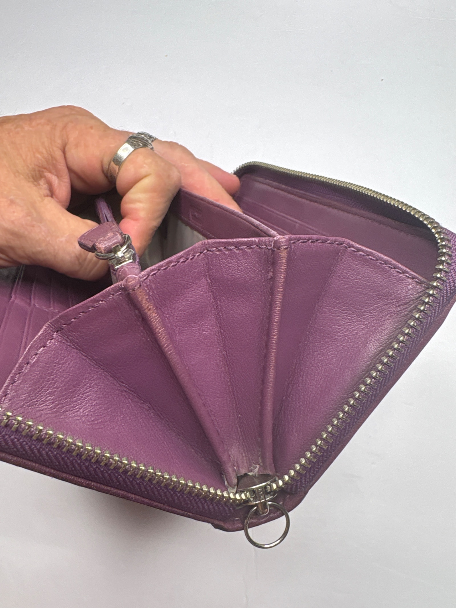 Coach Purple Buckle Zip Around Wallet — photo 7