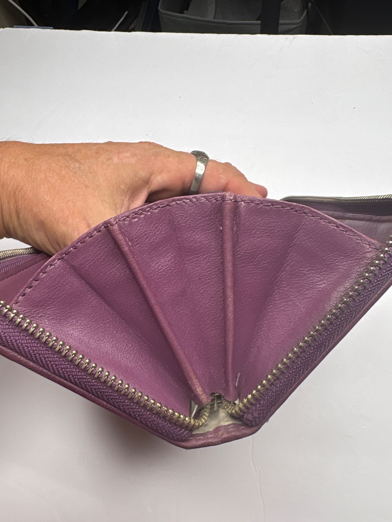 Coach Purple Buckle Zip Around Wallet — photo 8