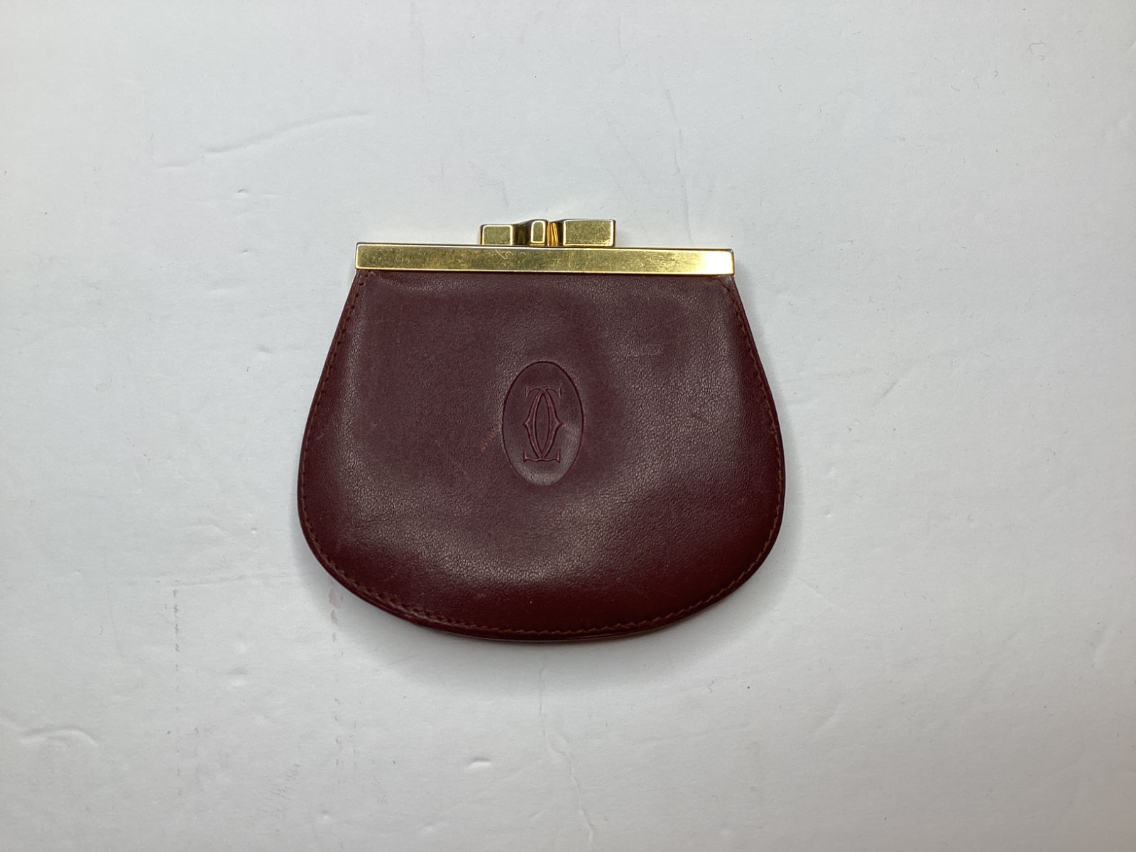 Cartier Must de Cartier Burgundy Leather Coin Purse — photo 2