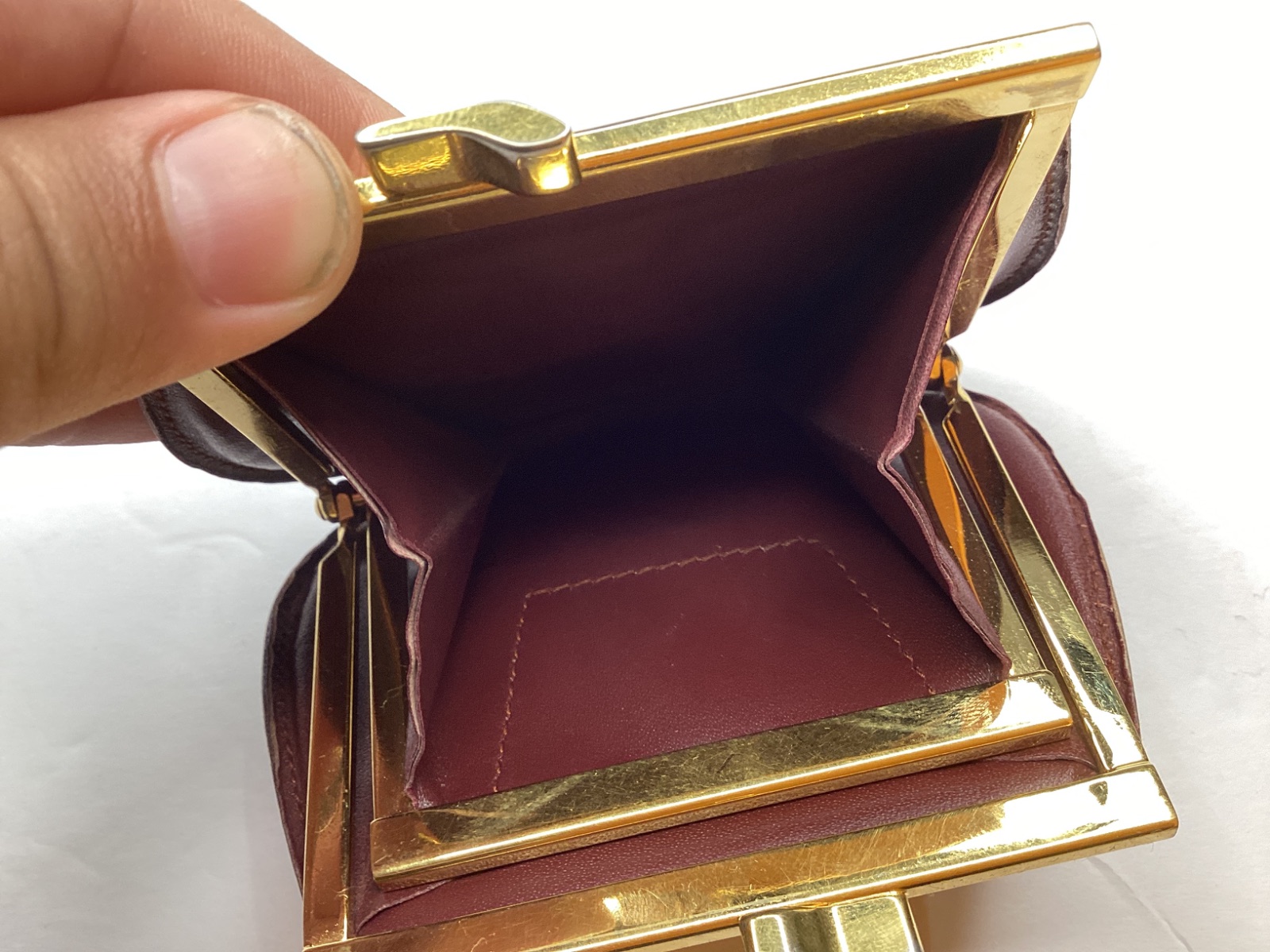 Cartier Must de Cartier Burgundy Leather Coin Purse — photo 4